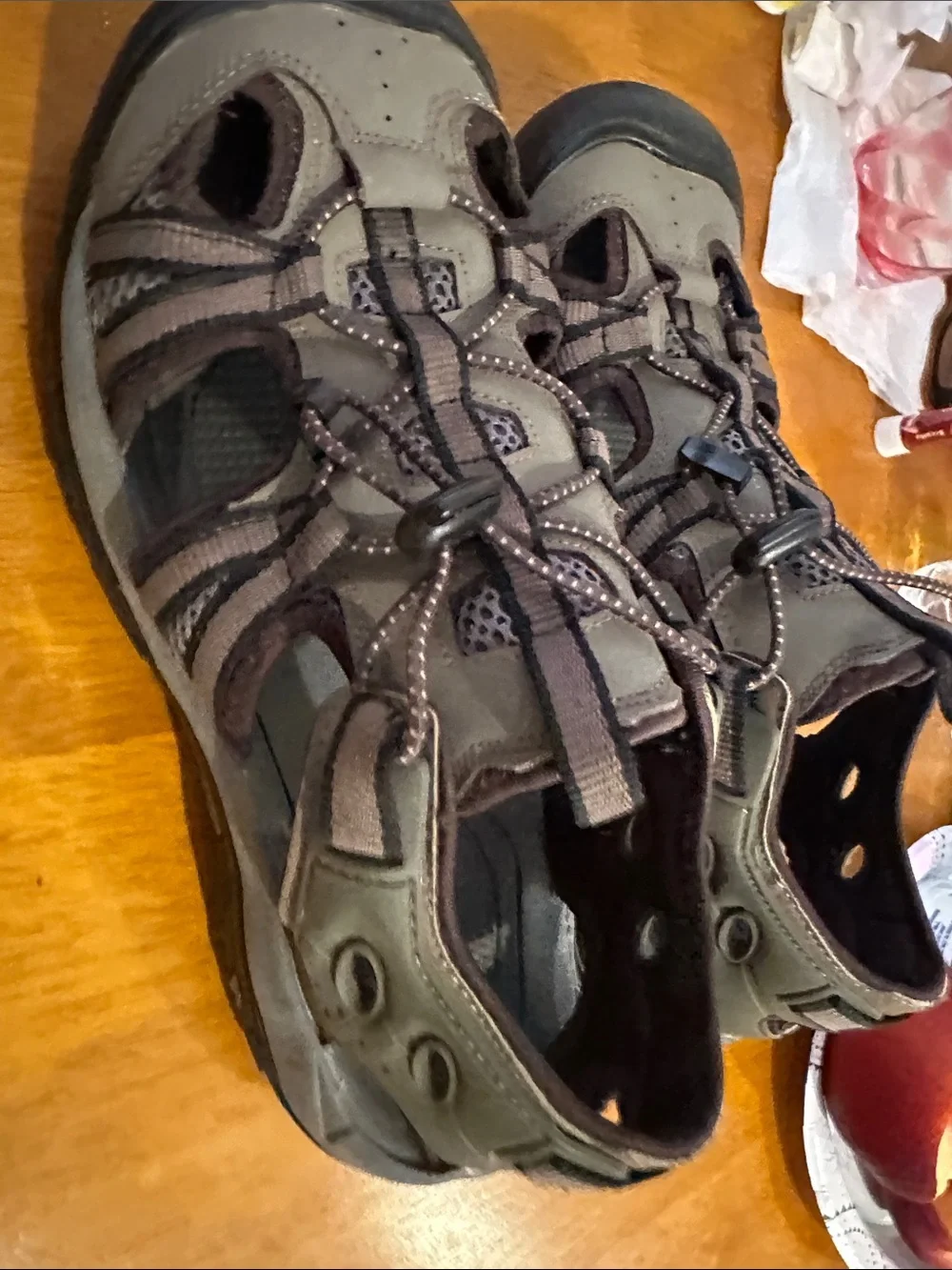 Bass Pro Shops Kids Olive and Brown Outdoor Sandals
